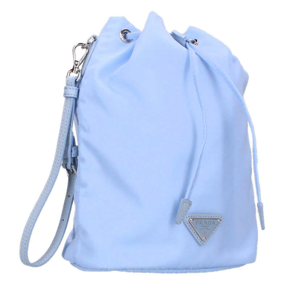 Prada Re Tessuto Drawstring Handbag Blue